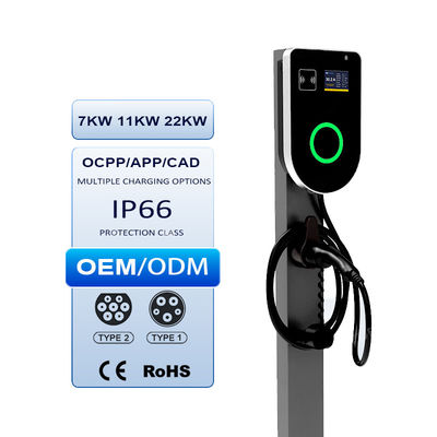 ODM CCS cargador de vehículos eléctricos de 22 kW montaje de pared pila de carga